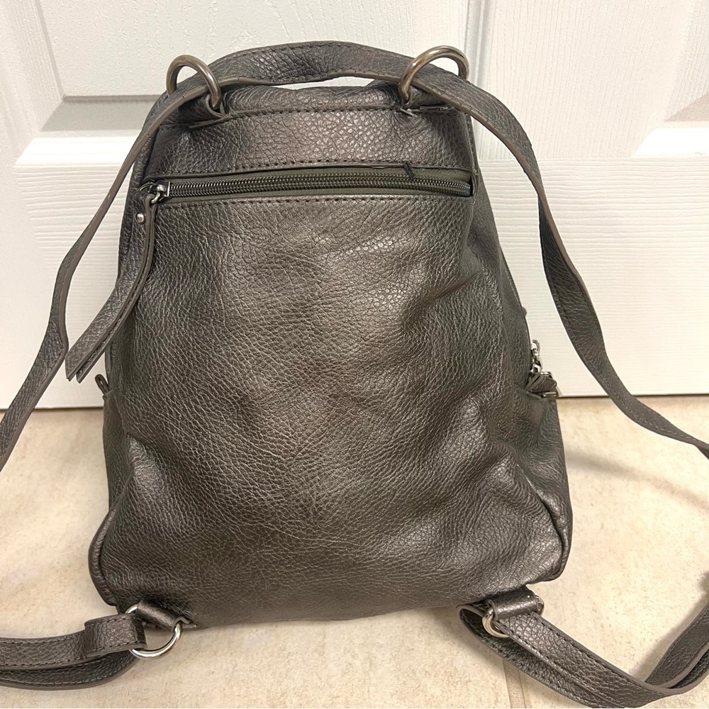 MAC+JAC Silver bowl Medium Backpack preppy academic - Picture 6 of 11
